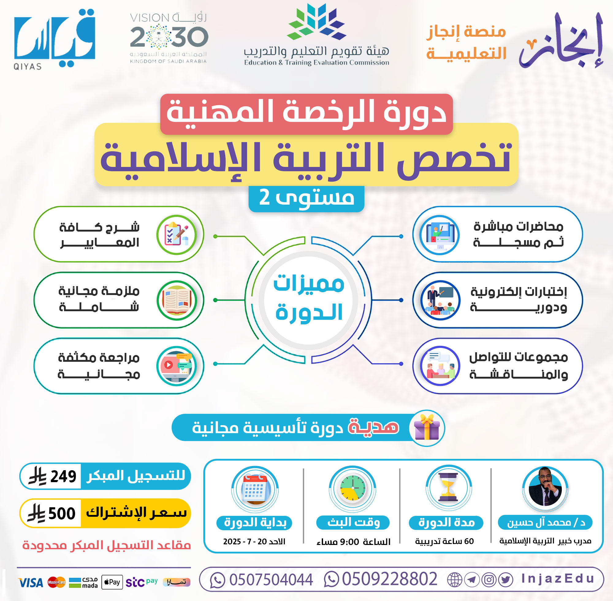 الرخصة المهنية التربية الإسلامية (2) مباشرة